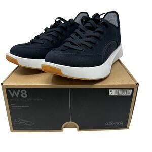 Allbirds Riser Sneakers Womens Sz 8 Natural Black Blizzard Canvas Wool Lined NEW